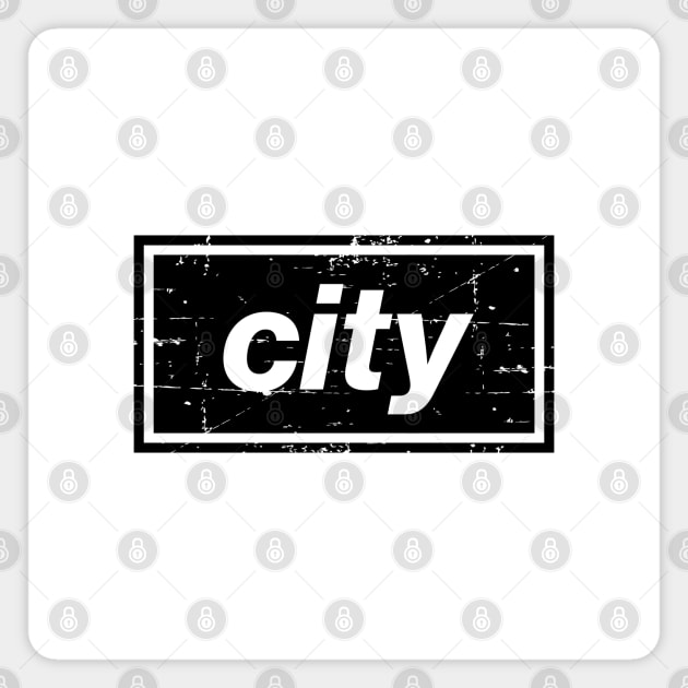 The City Football Indie Music Manchester Black Magnet by Butter Creative